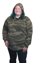 Load image into Gallery viewer, Womens Plus Size Military Woodland Lightweight Camo Fleece Hooded Pullover Hoodie Sweatshirt XL 1X 2X 2XL XXL Tag Size 2XL - Camo Chique &amp; Spa Boutique
