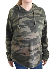Load image into Gallery viewer, Womens Plus Size Military Woodland Lightweight Camo Fleece Hooded Pullover Hoodie Sweatshirt XL 1X 2X 2XL XXL - Camo Chique &amp; Spa Boutique
