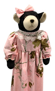 Realtree Pink Camo Black Bear Upright Vac Vacuum Cleaner Dust Cover Cloth Plush Stuffed Animal Home Decor, Artisan Handcrafted in The USA - Camo Chique & Spa Boutique