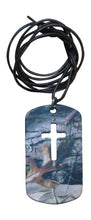 Load image into Gallery viewer, Realtree AP Camo Camouflage Dog Tag Cross Necklace Pendant Jewelry Made in USA - Camo Chique &amp; Spa Boutique
