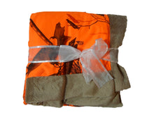 Load image into Gallery viewer, Carstens Realtree Mossy Oak Blaze Orange Infant Toddler Baby Receiving Swaddle Blanket Bib
