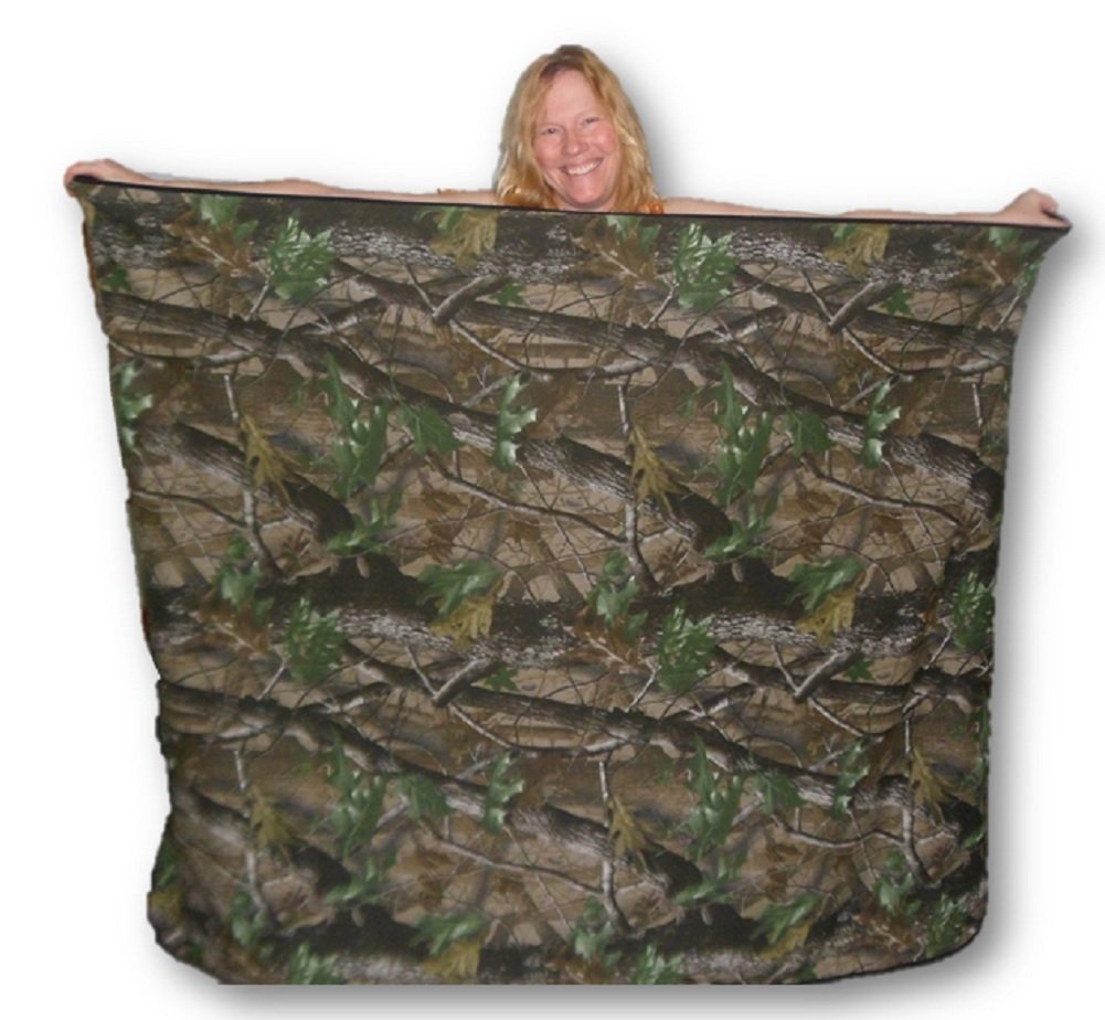 Realtree Sturdy Camo Throw Blanket 64x58 by Jordan Lee Originals USA Made ( RealTree Hardwoods Green) - Camo Chique & Spa Boutique