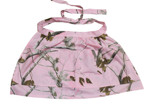 Realtree Pink Camo Apron Half Waist Twill 4 Pocket Apron, OSFM S-XXL, Made in the USA - Camo Chique & Spa Boutique