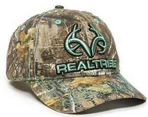 Realtree Edge Teal Turquoise Aqua Logo Cap Hat for Women, NWT - Camo Chique & Spa Boutique