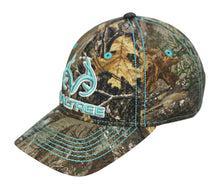 Load image into Gallery viewer, Realtree Edge 3-D Logo Teal Turquoise Blue Green Aqua Cap Hat for Women, NWT - Camo Chique &amp; Spa Boutique
