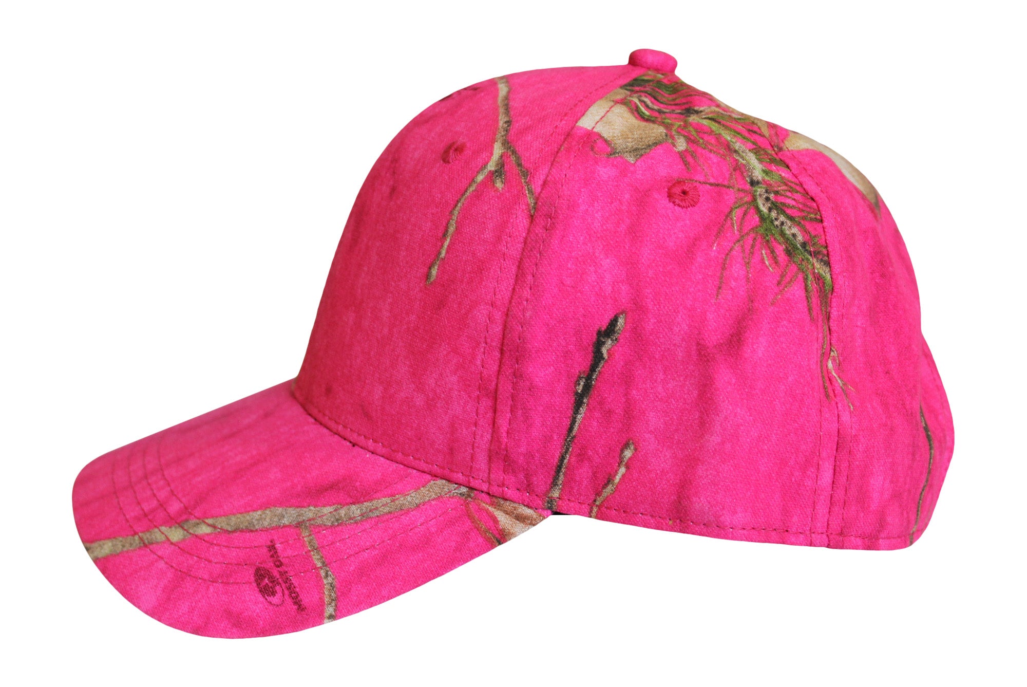 Ladies Mossy Oak Hot Pink Camo Cap Womens Hat Wicking Sweatband